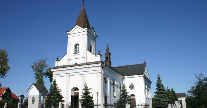 The sanctuary and campanile in Okulice