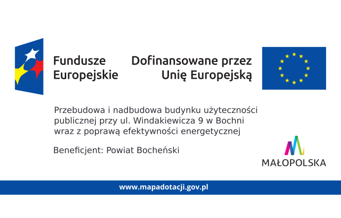 Przebudowa i nadbudowa budynku użyteczności publicznej przy ul. Windakiewicza 9 w Bochni wraz z poprawą efektywności energetycznej