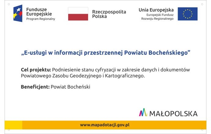  „E-usługi w informacji przestrzennej Powiatu Bocheńskiego”