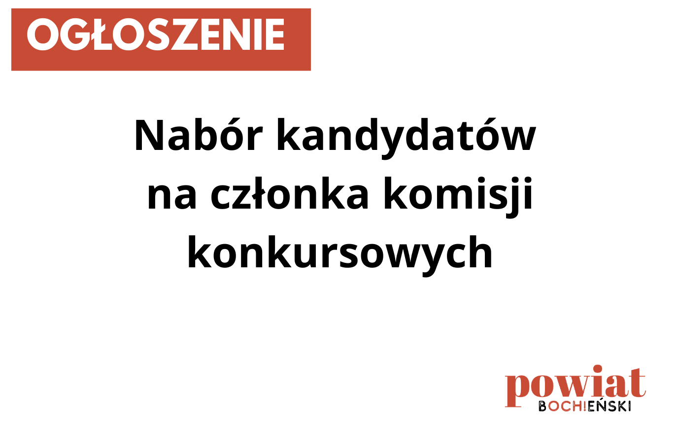 Nabór kandydatów na członka komisji konkursowych