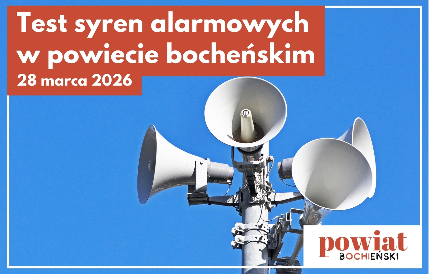 Test syren alarmowych w powiecie bocheńskim