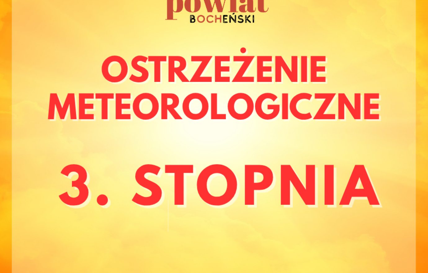 Ostrzeżenie 3. stopnia przed upałami 
