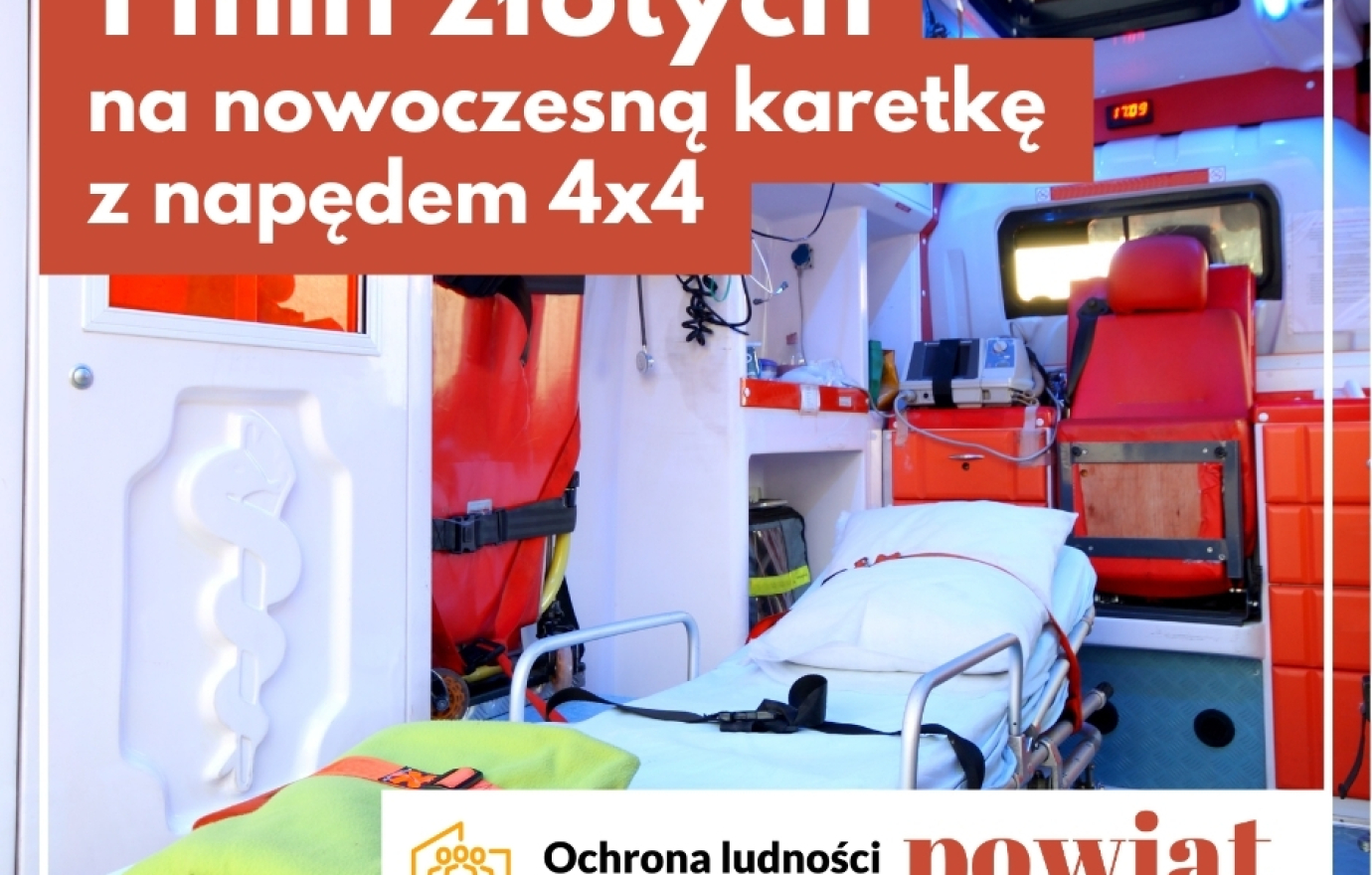 Powiat pozyskał milion złotych na nowoczesną karetkę