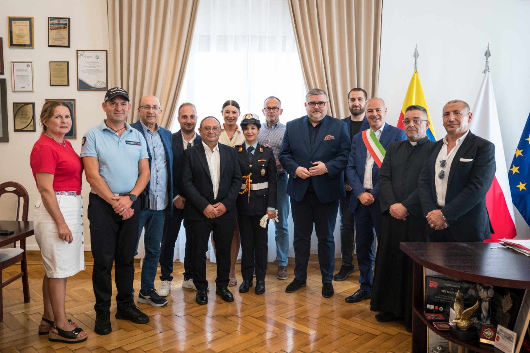 Włoska delegacja z wizytą w Starostwie Powiatowym w Bochni