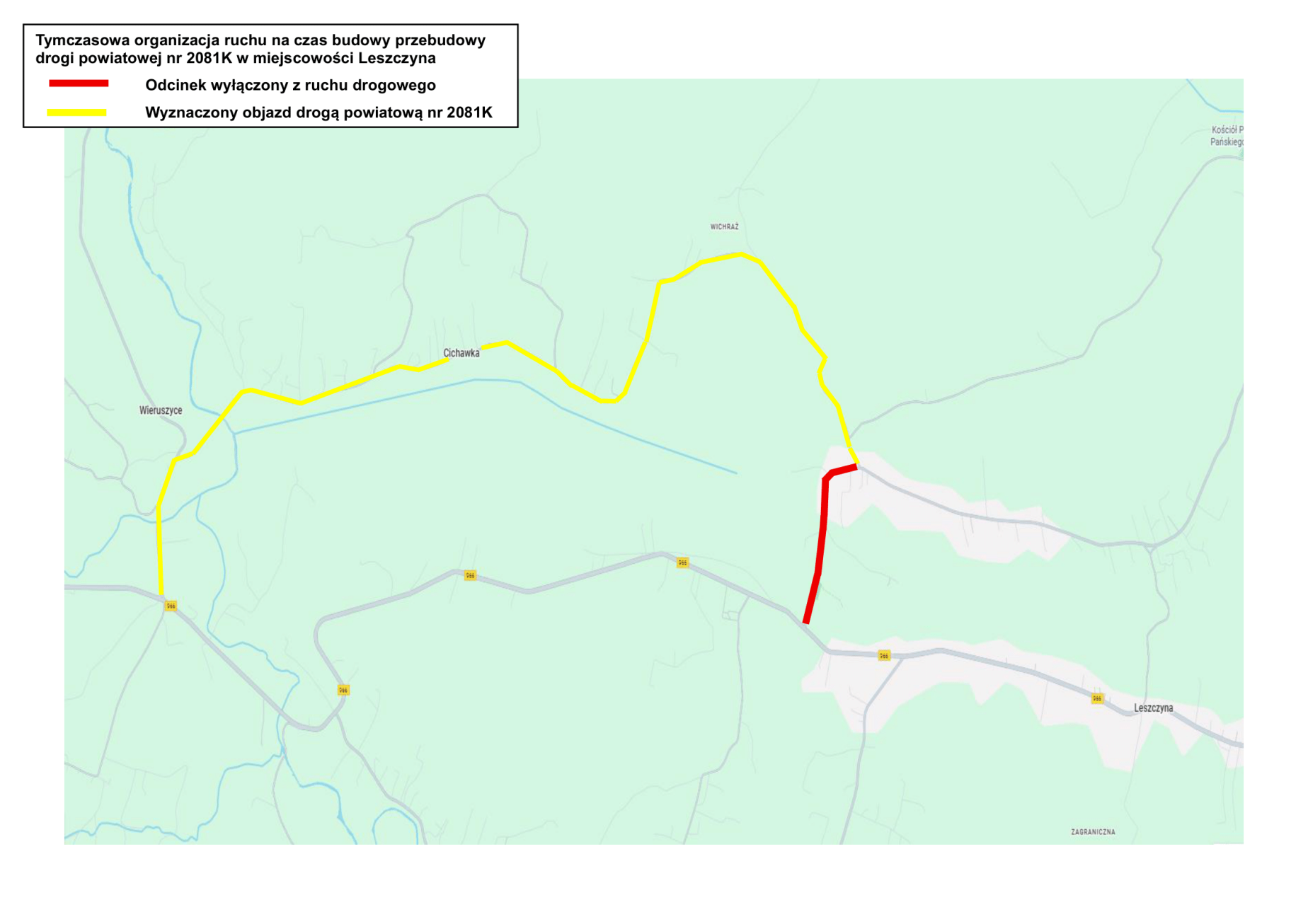 Objazd zamkniętej drogi