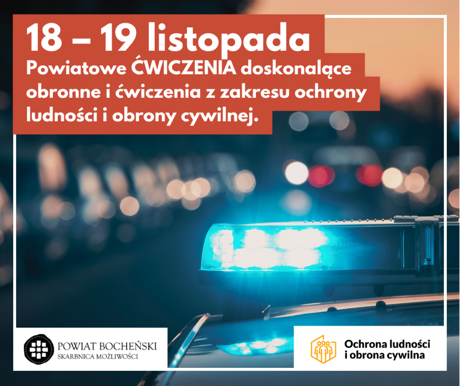 Zawyją syreny – powiatowe ćwiczenia obronne oraz z zakresu ochrony ludności