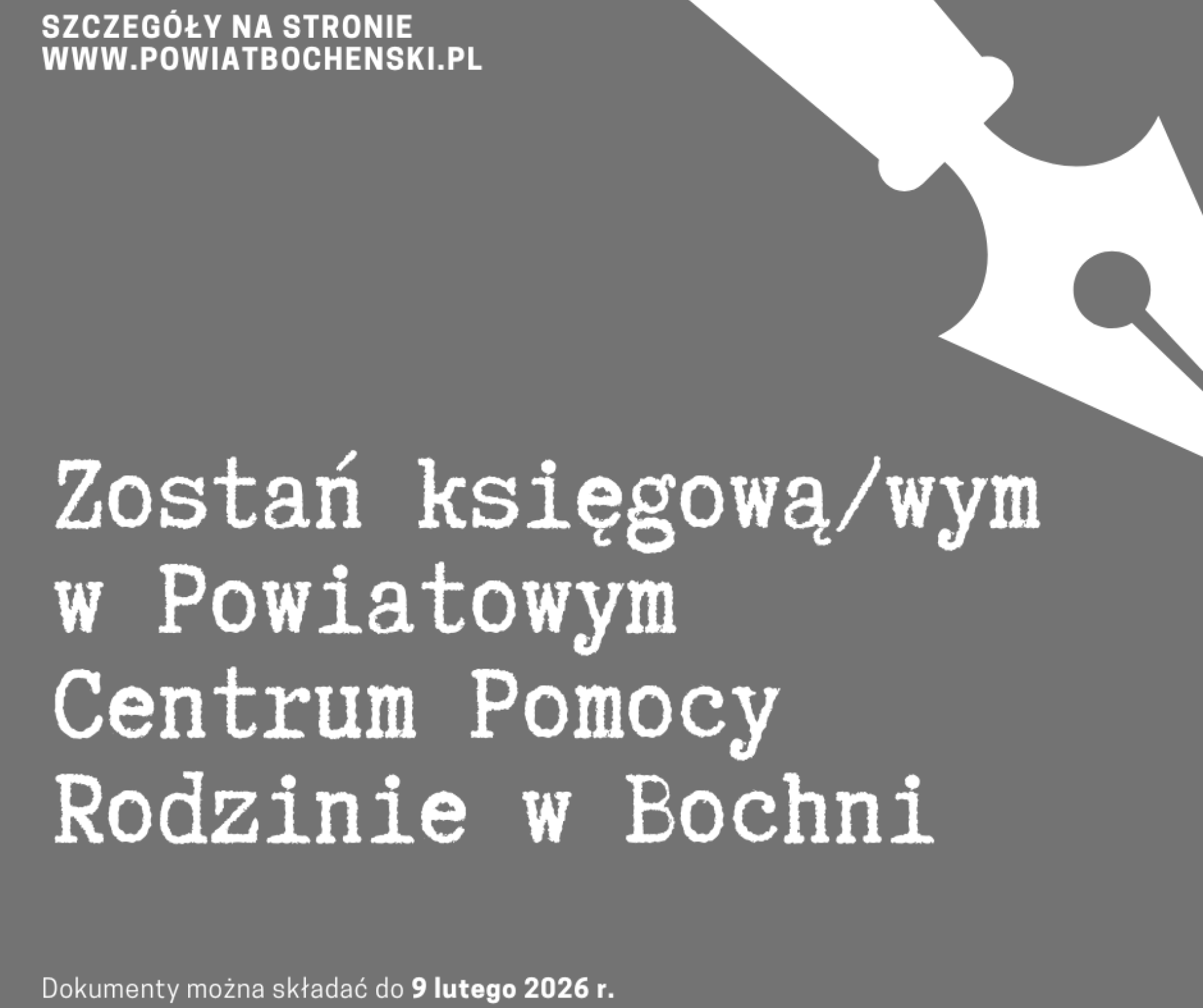 Powiatowe Centrum Pomocy Rodzinie w Bochni szuka księgowej/go