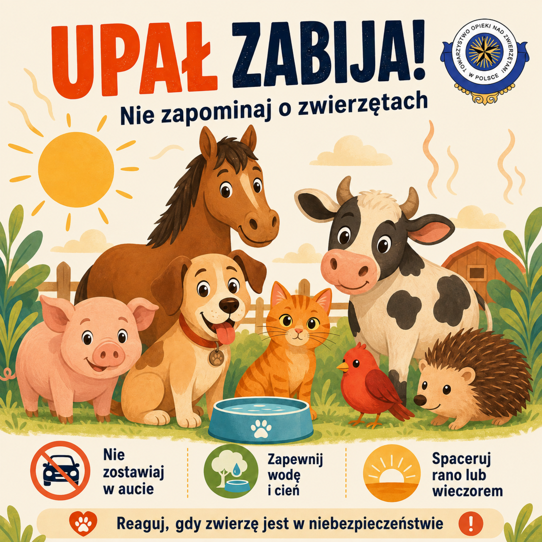 Upały a dobrostan zwierząt - jak chronić zwierzęta przed wysokimi temperaturami