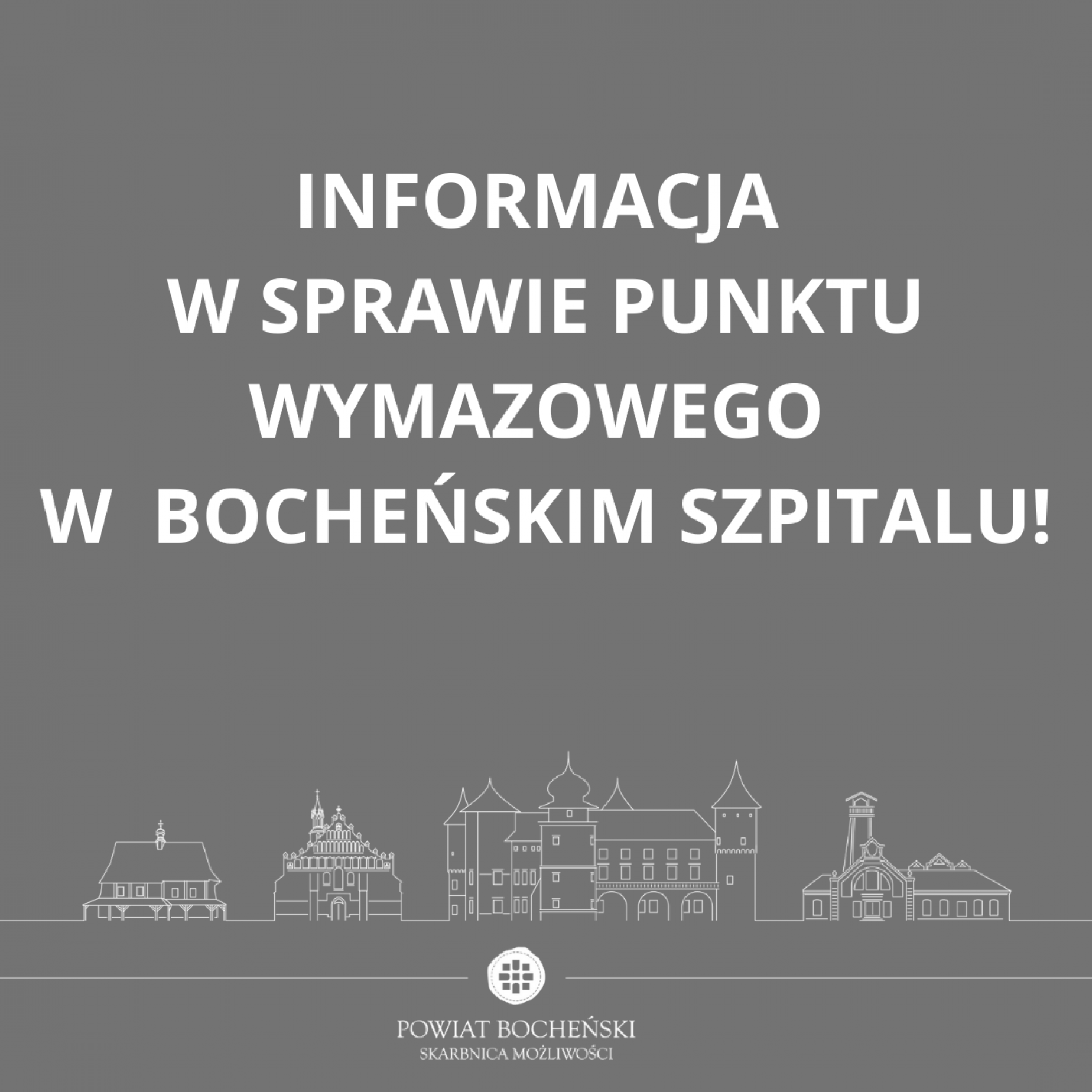 Informacja w sprawie funkcjonowania punktu wymazowego w szpitalu