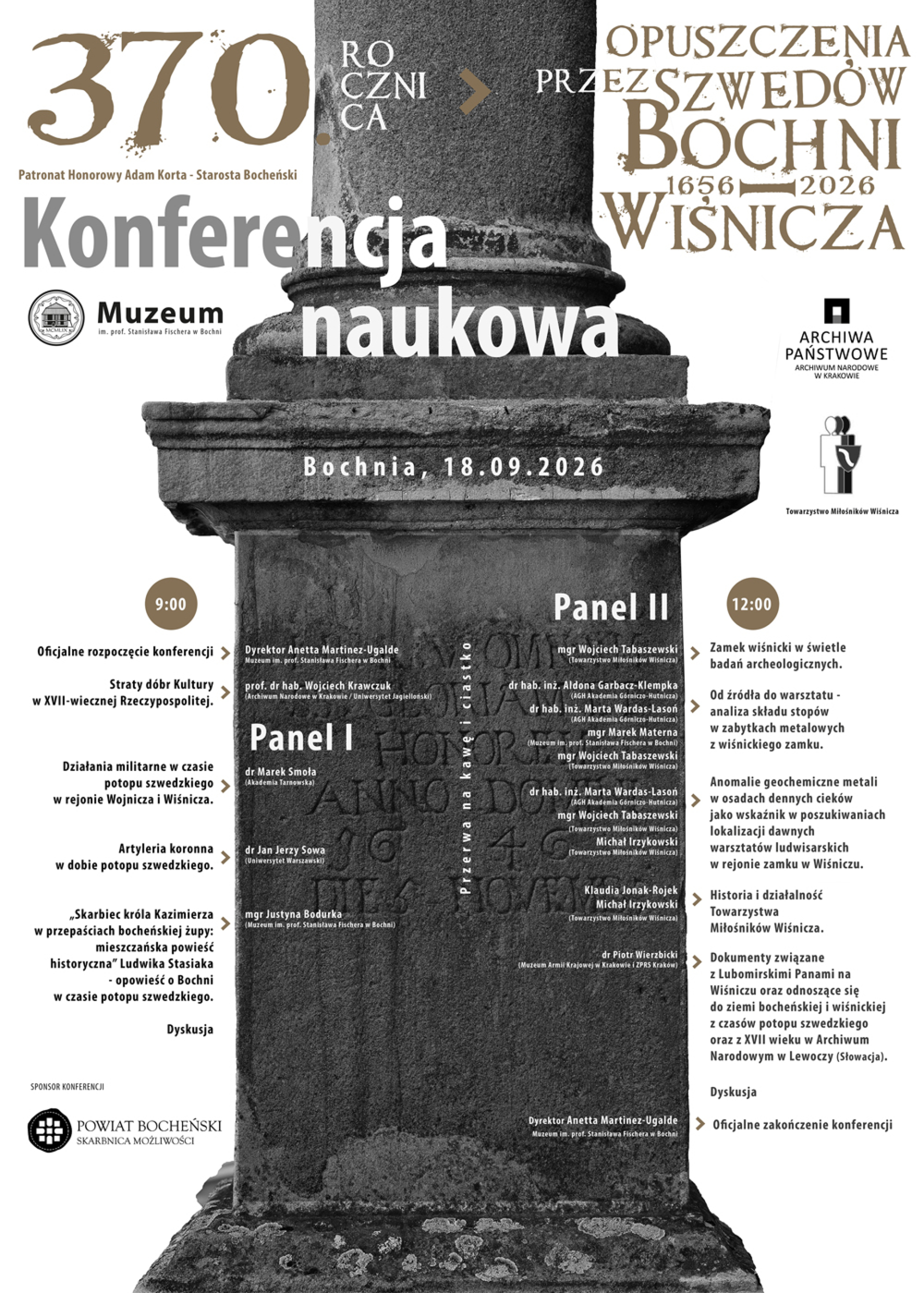 Konferencja naukowa w 370 rocznicę opuszczenia przez Szwedów Bochni i Wiśnicza