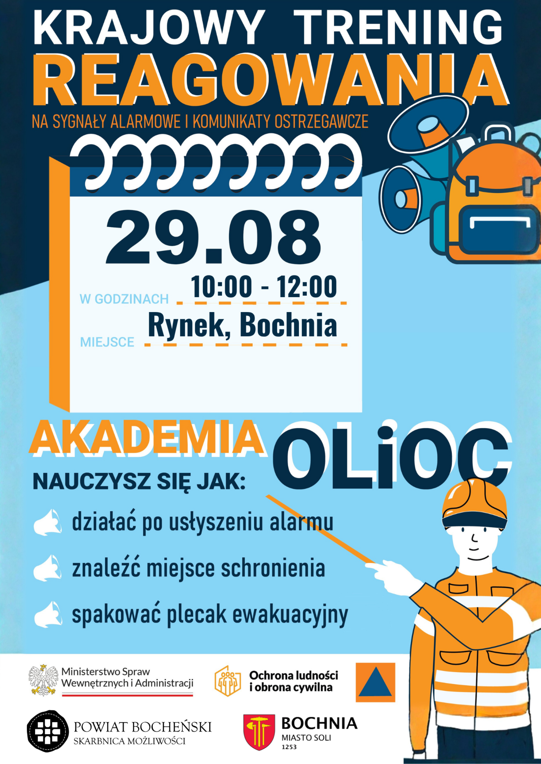 Krajowy Trening Reagowania Akademii OLiOC w Powiecie Bocheńskim.