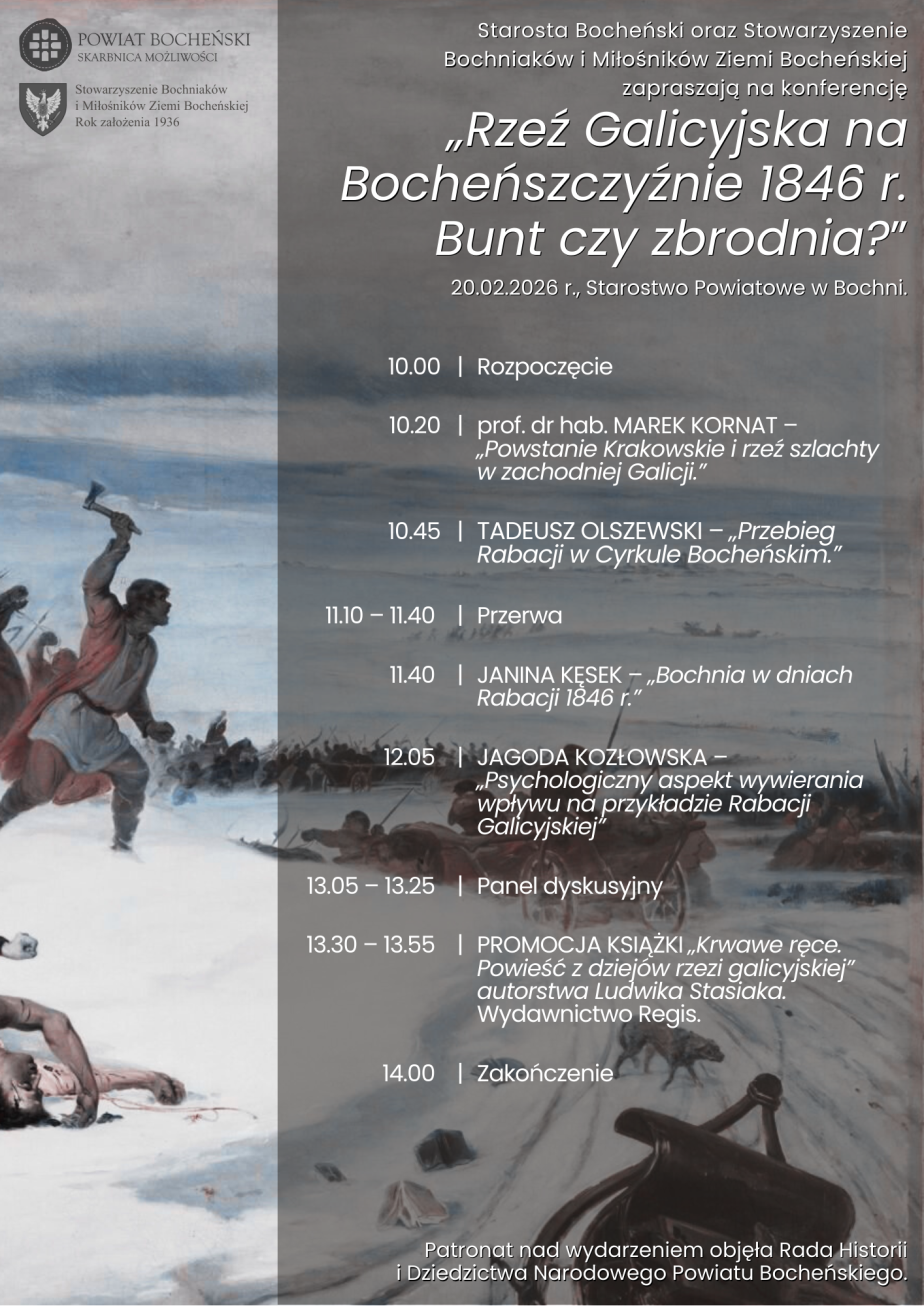 „Rzeź Galicyjska na Bocheńszczyźnie 1846 r. Bunt czy zbrodnia?”