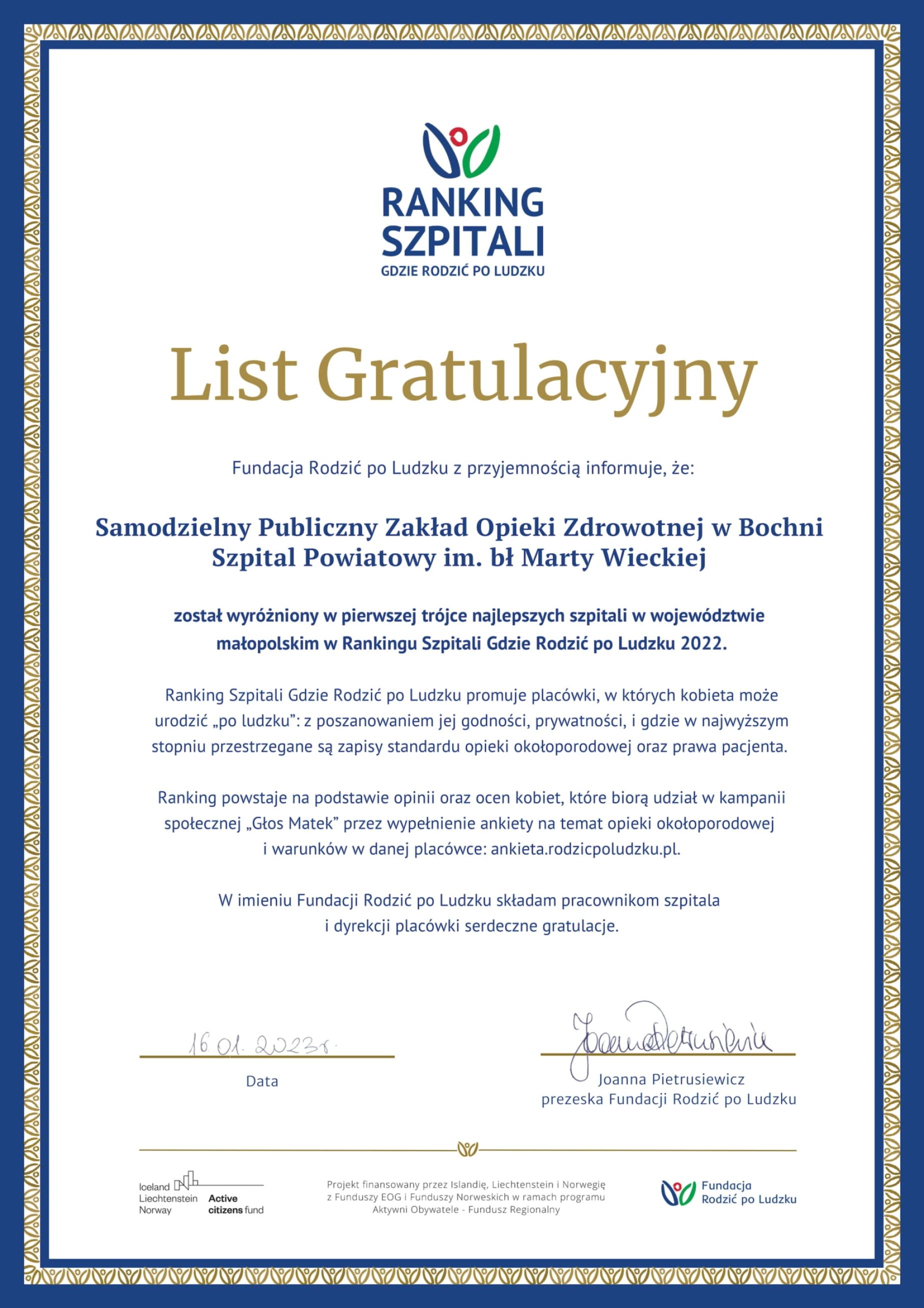 List gratulacyjny - Rodzic po ludzku