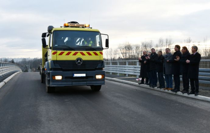 Uroczyste otwarcie nowego mostu na Stradomce