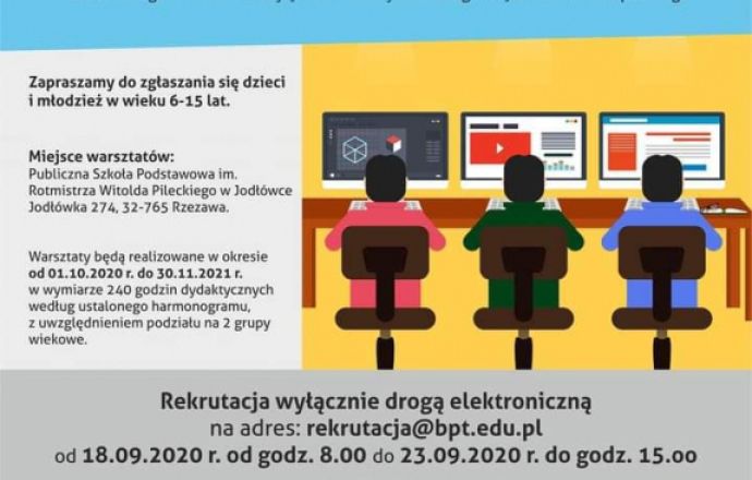 Szkoła Podstawowa w Jodłówce zaprasza na warsztaty z programowania