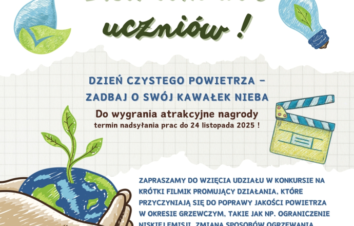 Konkurs na EkoFilm dla uczniów – zadbaj o czyste powietrze