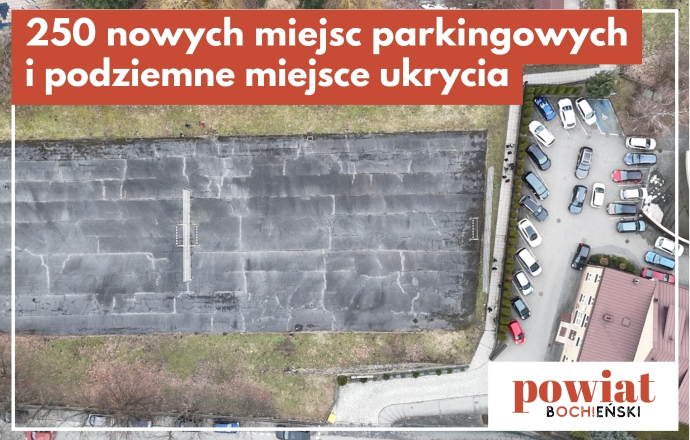 250 nowych miejsc parkingowych i podziemne miejsce ukrycia. Powiat zabezpieczył środki na projekt