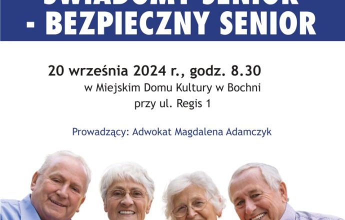 Spotkanie dla Seniorów w Bochni: „Świadomy senior – bezpieczny senior”