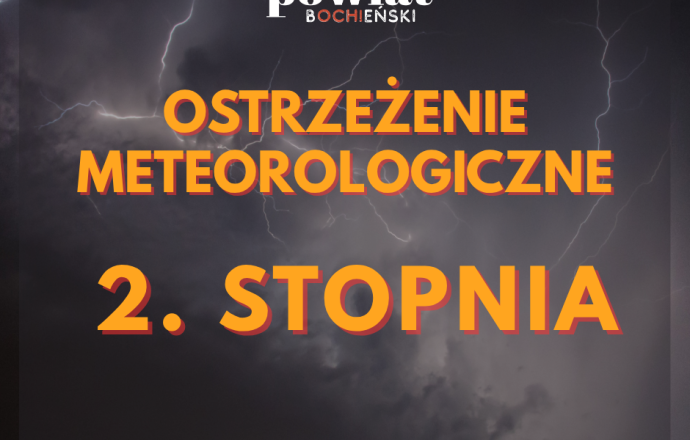 Ostrzeżenie 2. stopnia przed burzami