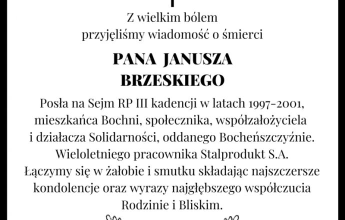 Kondolencje od władz powiatu