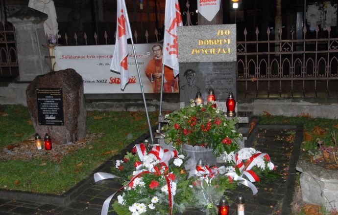 Upamiętnili księdza Jerzego Popiełuszkę