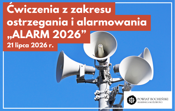 We wtorek 21.07 na terenie powiatu bocheńskiego mogą zawyć syreny