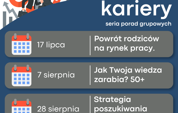 Zaproszenie do udziału w poradach grupowych i spotkaniach informacyjnych - Piątki dla kariery