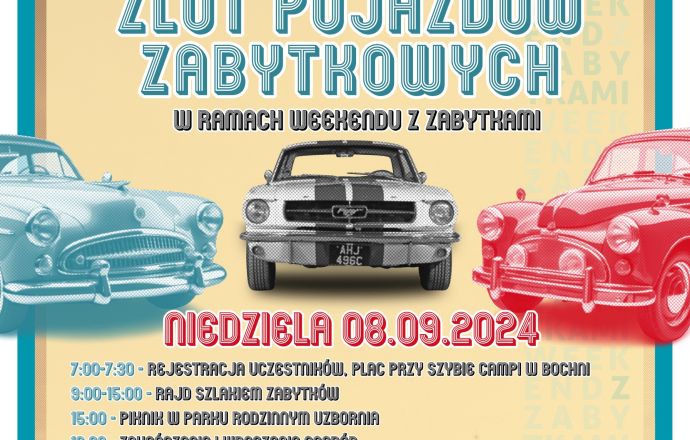 Zlot Pojazdów Zabytkowych 2024 - informacja dla uczestników