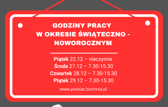 Godziny pracy starostwa
