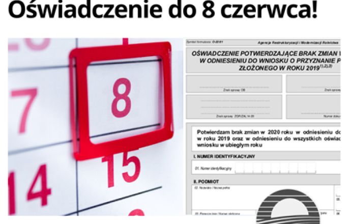 Dopłaty ARMiR 2020: Ostateczny termin składania oświadczeń mija 8 czerwca