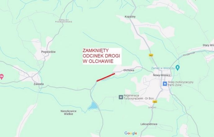 Zakres zamkniętej drogi