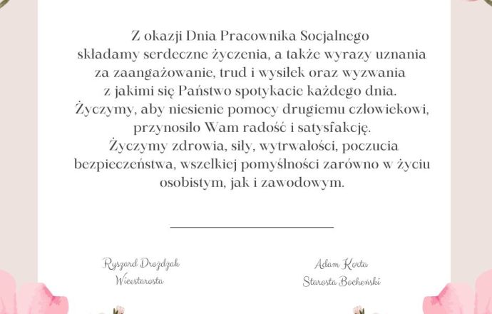 Dzień pracownika socjalnego