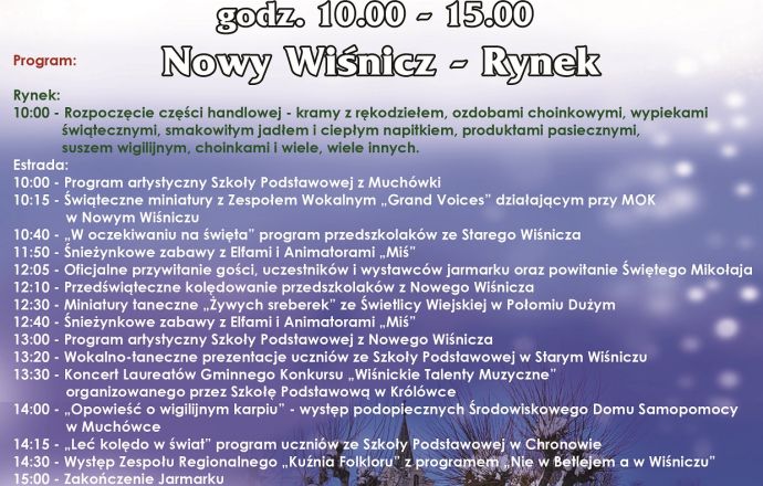 Jarmark Bożonarodzeniowy w Wiśniczu 
