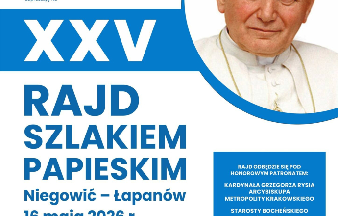 XXV Rajd Szlakiem Papieskim z Niegowici do Łapanowa