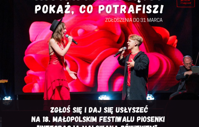 Ruszyły zapisy na 18. Małopolski Festiwal Piosenki "Integracja malowana dźwiękiem" 