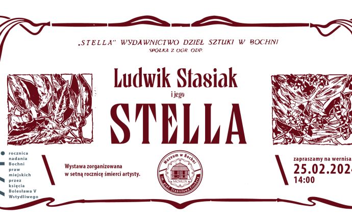 Zaproszenie na wernisaż wystawy "Ludwik Stasiak i jego Stella"