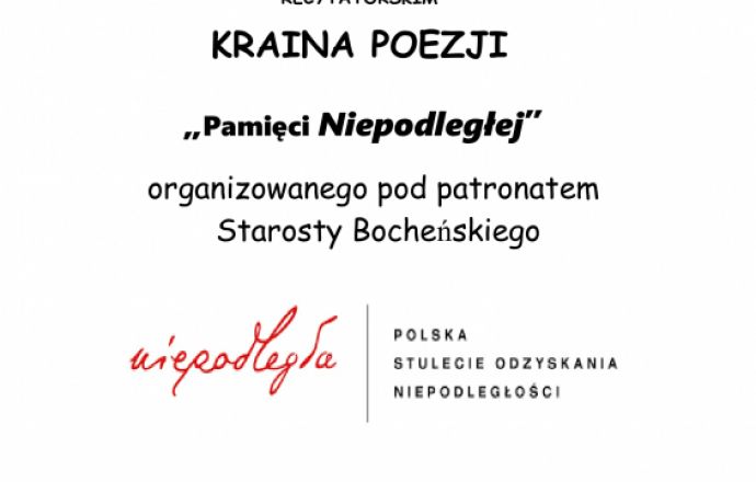 Kraina Poezji tym razem Pamięci Niepodległej