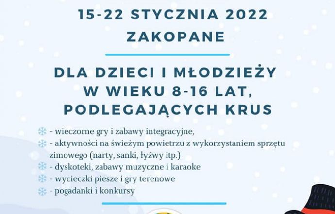 Zimowisko dla dzieci z dofinansowaniem KRUS