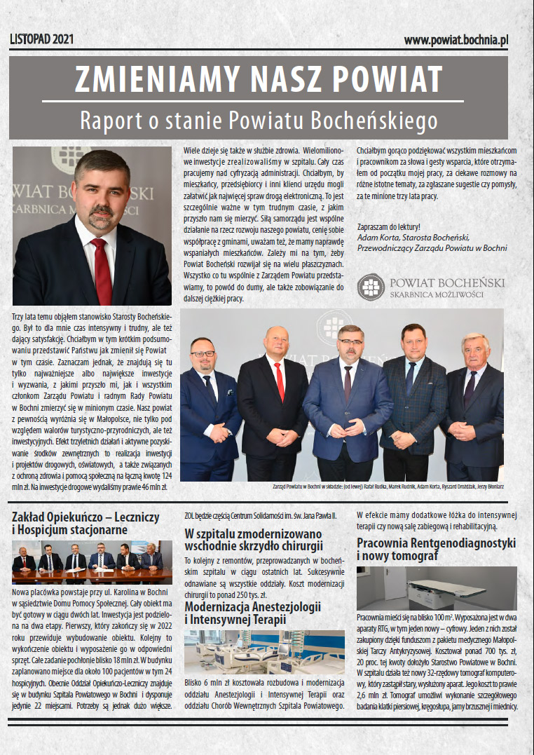 Raport o stanie Powiatu Bocheńskiego